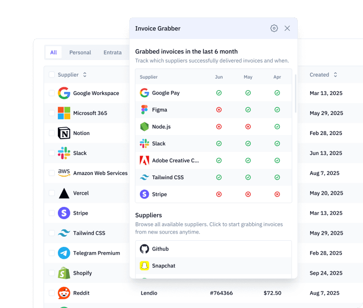 Invoice Grabber Chrome extension illustration