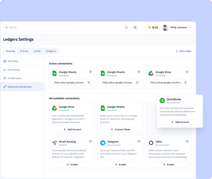Intégrez votre pile comptable